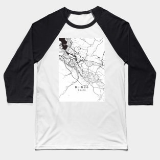 Bilbao Spain City Map Baseball T-Shirt